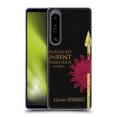 HBO Game of Thrones House Mottos Martell Soft Gel Case for Sony Xperia 1 IV