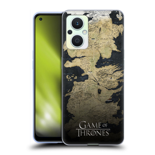 HBO Game of Thrones Key Art Westeros Map Soft Gel Case for OPPO Reno8 Lite