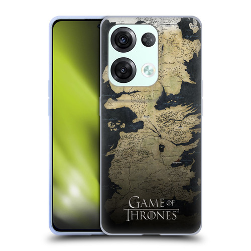 HBO Game of Thrones Key Art Westeros Map Soft Gel Case for OPPO Reno8 Pro
