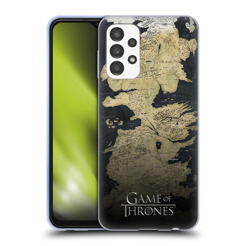 HBO Game of Thrones Key Art Westeros Map Soft Gel Case for Samsung Galaxy A13 (2022)