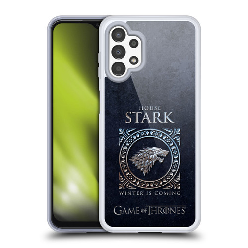 HBO Game of Thrones Metallic Sigils Stark Soft Gel Case for Samsung Galaxy A13 (2022)