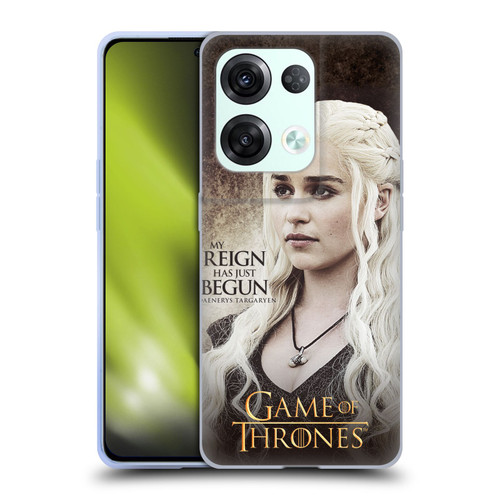 HBO Game of Thrones Character Quotes Daenerys Targaryen Soft Gel Case for OPPO Reno8 Pro