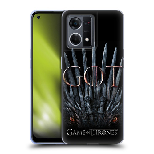 HBO Game of Thrones Season 8 Key Art Dragon Throne Soft Gel Case for OPPO Reno8 4G