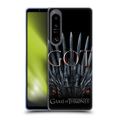 HBO Game of Thrones Season 8 Key Art Dragon Throne Soft Gel Case for Sony Xperia 1 IV