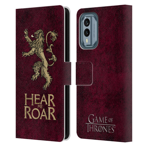HBO Game of Thrones Dark Distressed Look Sigils Lannister Leather Book Wallet Case Cover For Nokia X30