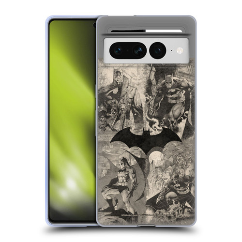 Batman DC Comics Hush Logo Collage Distressed Soft Gel Case for Google Pixel 7 Pro