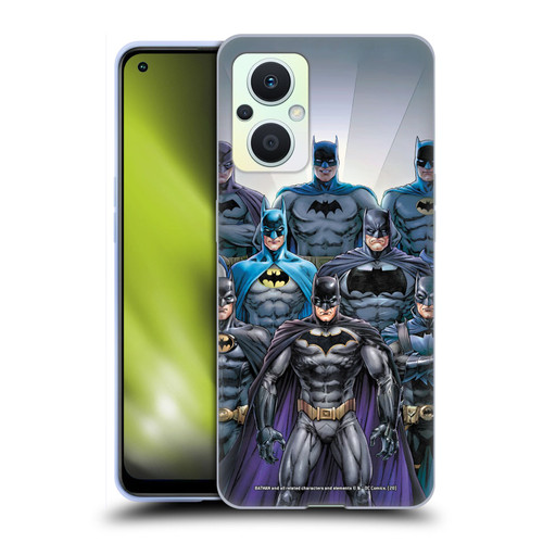 Batman DC Comics Iconic Comic Book Costumes Through The Years Soft Gel Case for OPPO Reno8 Lite