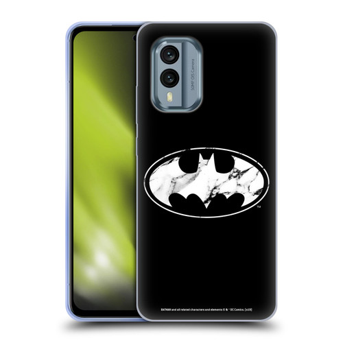 Batman DC Comics Logos Marble Soft Gel Case for Nokia X30