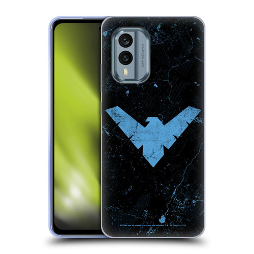 Batman DC Comics Nightwing Logo Grunge Soft Gel Case for Nokia X30
