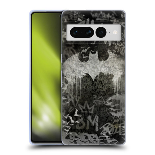 Batman DC Comics Vintage Fashion Graffiti Logo Soft Gel Case for Google Pixel 7 Pro