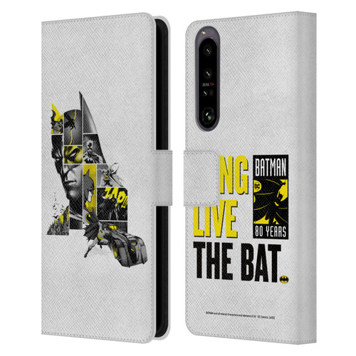 Batman DC Comics 80th Anniversary Collage Leather Book Wallet Case Cover For Sony Xperia 1 IV