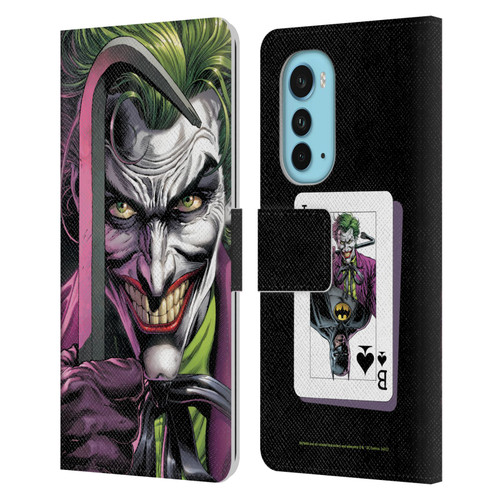 Batman DC Comics Three Jokers The Clown Leather Book Wallet Case Cover For Motorola Edge (2022)