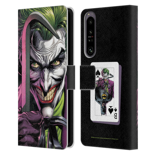 Batman DC Comics Three Jokers The Clown Leather Book Wallet Case Cover For Sony Xperia 1 IV