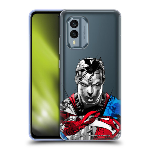 Superman DC Comics 80th Anniversary Collage Soft Gel Case for Nokia X30