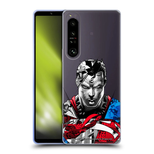 Superman DC Comics 80th Anniversary Collage Soft Gel Case for Sony Xperia 1 IV