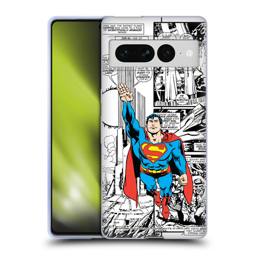 Superman DC Comics Comicbook Art Flight Soft Gel Case for Google Pixel 7 Pro