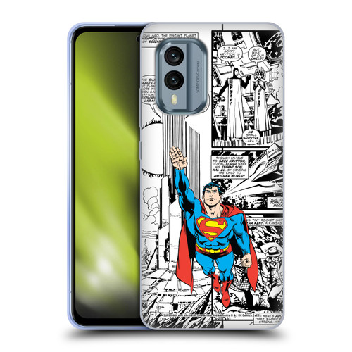 Superman DC Comics Comicbook Art Flight Soft Gel Case for Nokia X30