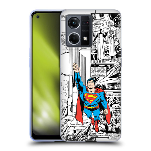 Superman DC Comics Comicbook Art Flight Soft Gel Case for OPPO Reno8 4G