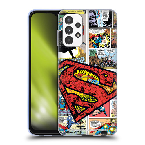 Superman DC Comics Comicbook Art Oversized Logo Soft Gel Case for Samsung Galaxy A13 (2022)