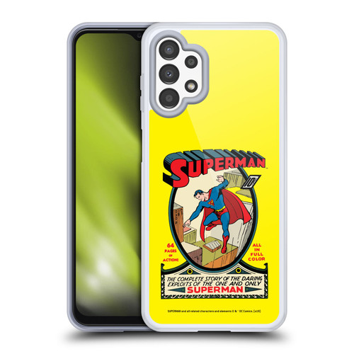 Superman DC Comics Famous Comic Book Covers Number 1 Soft Gel Case for Samsung Galaxy A13 (2022)