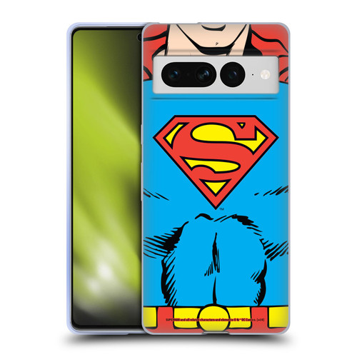 Superman DC Comics Logos Classic Costume Soft Gel Case for Google Pixel 7 Pro