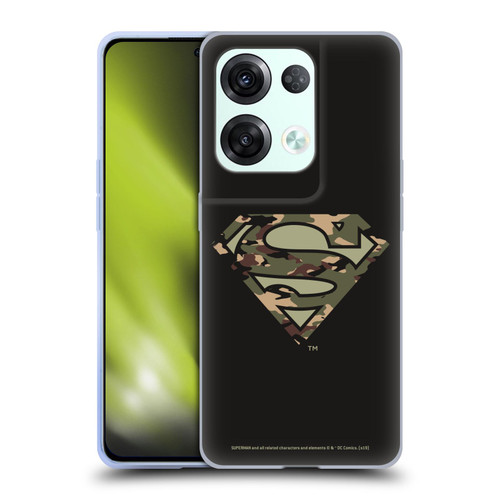 Superman DC Comics Logos Camouflage Soft Gel Case for OPPO Reno8 Pro