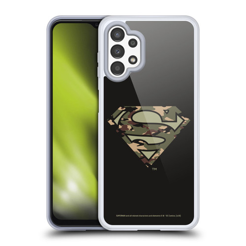 Superman DC Comics Logos Camouflage Soft Gel Case for Samsung Galaxy A13 (2022)
