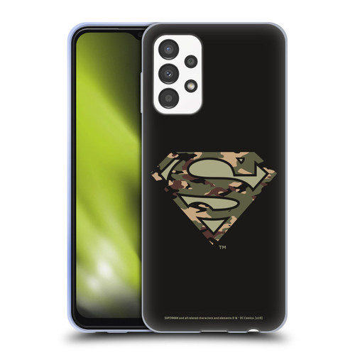 Superman DC Comics Logos Camouflage Soft Gel Case for Samsung Galaxy A13 (2022)