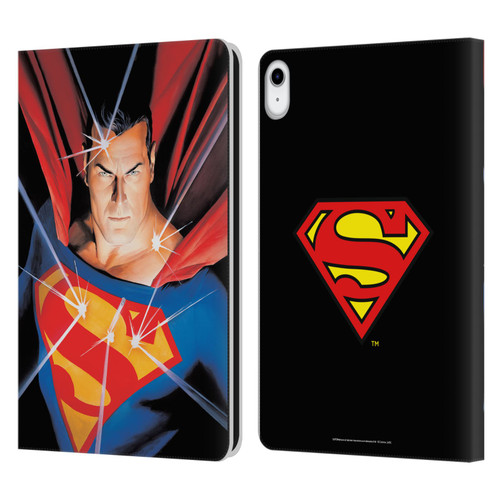 Superman DC Comics Famous Comic Book Covers Alex Ross Mythology Leather Book Wallet Case Cover For Apple iPad 10.9 (2022)