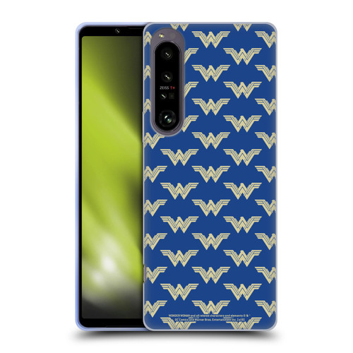 Wonder Woman Movie Logos Pattern Soft Gel Case for Sony Xperia 1 IV