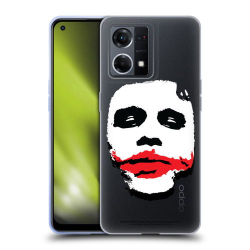 The Dark Knight Character Art Joker Face Soft Gel Case for OPPO Reno8 4G
