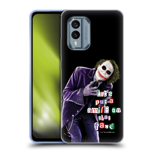 The Dark Knight Graphics Joker Put A Smile Soft Gel Case for Nokia X30