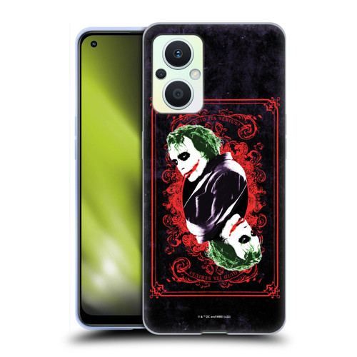 The Dark Knight Graphics Joker Card Soft Gel Case for OPPO Reno8 Lite