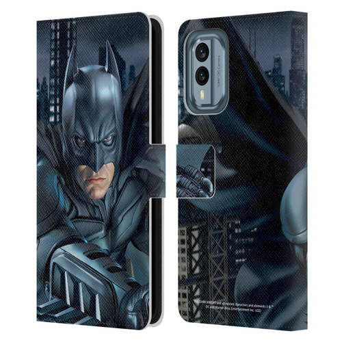 The Dark Knight Character Art Batman Leather Book Wallet Case Cover For Nokia X30