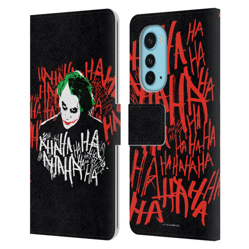 The Dark Knight Graphics Joker Laugh Leather Book Wallet Case Cover For Motorola Edge (2022)