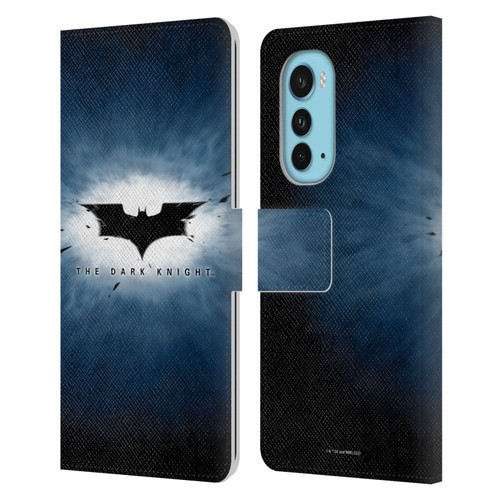 The Dark Knight Graphics Logo Leather Book Wallet Case Cover For Motorola Edge (2022)