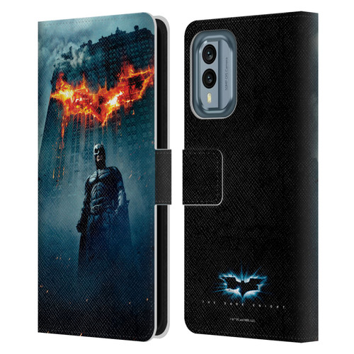 The Dark Knight Key Art Batman Poster Leather Book Wallet Case Cover For Nokia X30