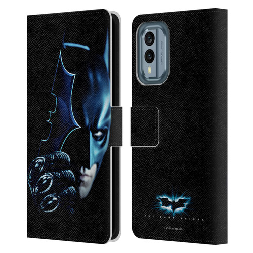 The Dark Knight Key Art Batman Batarang Leather Book Wallet Case Cover For Nokia X30