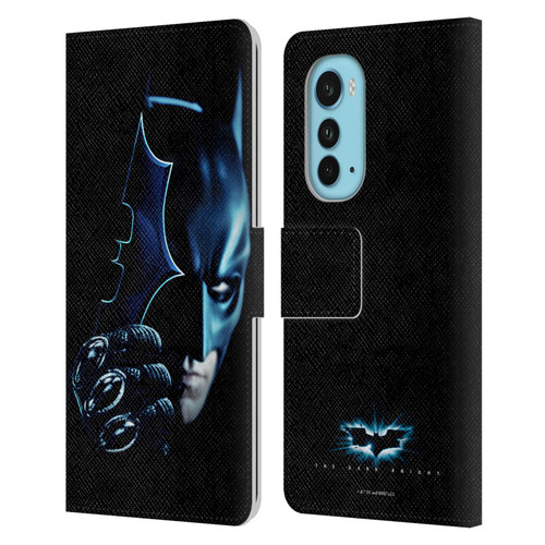 The Dark Knight Key Art Batman Batarang Leather Book Wallet Case Cover For Motorola Edge (2022)