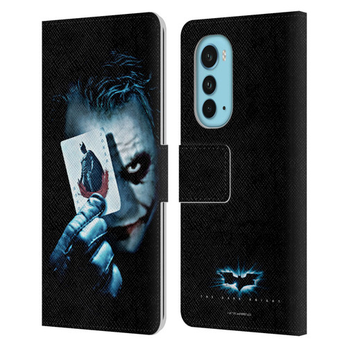 The Dark Knight Key Art Joker Card Leather Book Wallet Case Cover For Motorola Edge (2022)