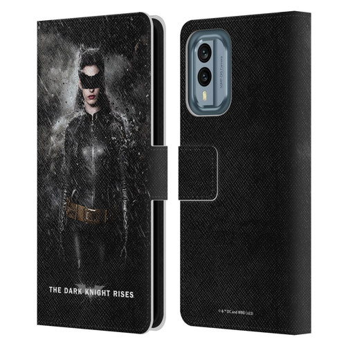 The Dark Knight Rises Key Art Catwoman Rain Poster Leather Book Wallet Case Cover For Nokia X30