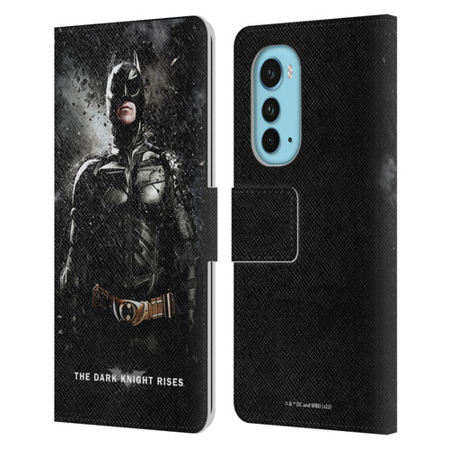 The Dark Knight Rises Key Art Batman Rain Poster Leather Book Wallet Case Cover For Motorola Edge (2022)