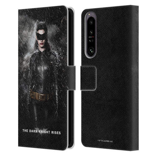 The Dark Knight Rises Key Art Catwoman Rain Poster Leather Book Wallet Case Cover For Sony Xperia 1 IV