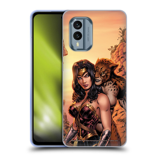 Wonder Woman DC Comics Comic Book Cover Rebirth #3 Cheetah Soft Gel Case for Nokia X30