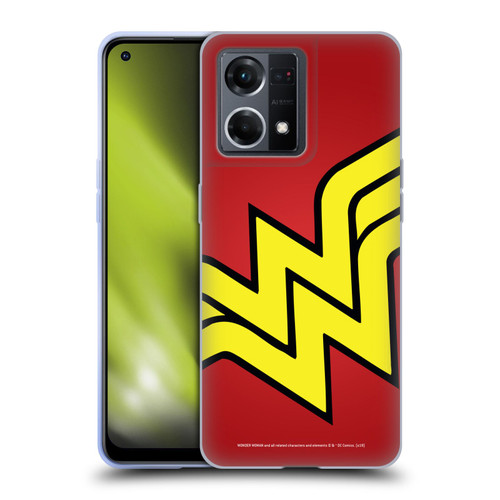 Wonder Woman DC Comics Logos Oversized Soft Gel Case for OPPO Reno8 4G