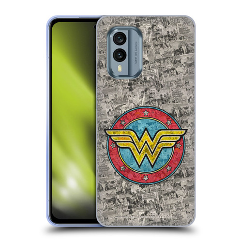 Wonder Woman DC Comics Vintage Art Comics Logo Soft Gel Case for Nokia X30