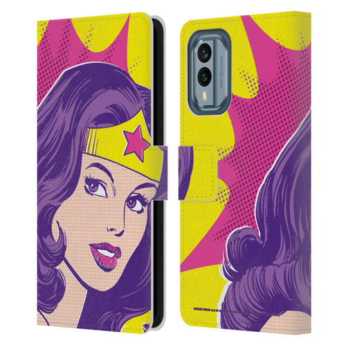 Wonder Woman DC Comics Vintage Art Pop Art Leather Book Wallet Case Cover For Nokia X30