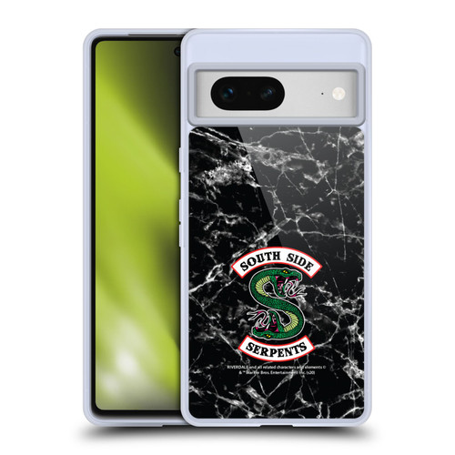 Riverdale South Side Serpents Black And White Marble Logo Soft Gel Case for Google Pixel 7