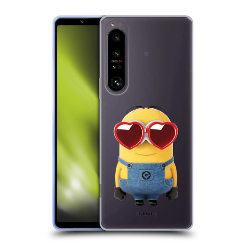 Minions Rise of Gru(2021) Valentines 2021 Heart Glasses Soft Gel Case for Sony Xperia 1 IV