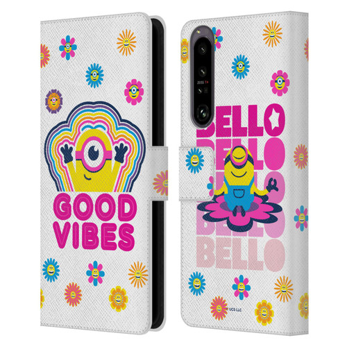 Minions Rise of Gru(2021) Day Tripper Good Vibes Leather Book Wallet Case Cover For Sony Xperia 1 IV